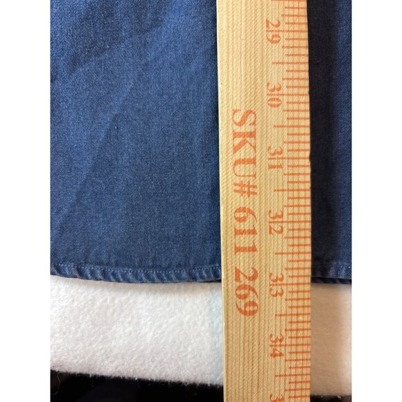 Lands End Mens Denim Button-Down Shirt 15 1/2 Collar Size 34 Sleeve - Picture 4 of 13